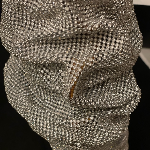 Embellished Rhinestone Crystal Covered Knee High (New with Defects) - Picture 4 of 14